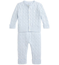 Polo Ralph Lauren Set - Cardigan/Trousers - Knitted - Pearl Blue