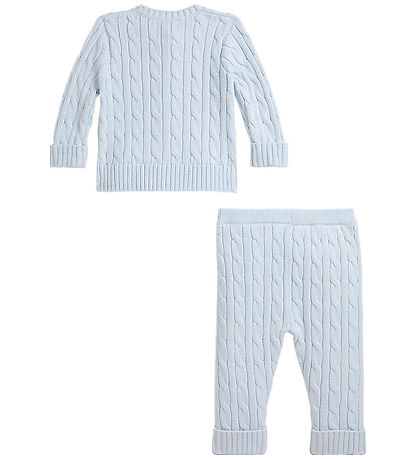 Polo Ralph Lauren Set - Cardigan/Trousers - Knitted - Pearl Blue