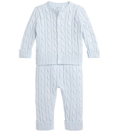 Polo Ralph Lauren Set - Cardigan/Trousers - Knitted - Pearl Blue