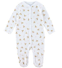 Polo Ralph Lauren Onesie - Vit/Rosa m. Gosedjur