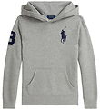 Polo Ralph Lauren Hoodie - Andover Heather w. Navy