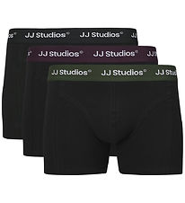 Jack & Jones Boxershorts - 3-pack - JacSoho - Black/Plum Perfekt