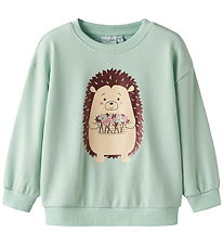 Name It Sweatshirt - NmfValona - Spår Green/Igelkott