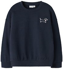 Name It Sweatshirt - NmfVallene - Marinblå Blazer/Dog Bow