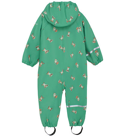 CeLaVi Rainsuit w. Fleece - PU - Green Spruce