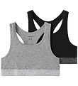 Name It Tops - Noos - NkfShort - 2-pack - Zwart/Grijs Gevlekt