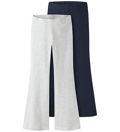 Name It Trousers - 2-Pack - NkfVivii - Light Grey Melange/Navy B