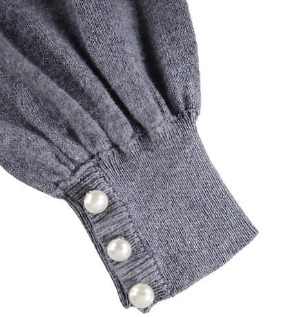 Molo Cardigan - Stickad - Ull/Bomull - Guinevere - Grey Melange