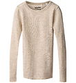 Molo Bluse - Merino Uld - Rihanna - Oatmeal Melange