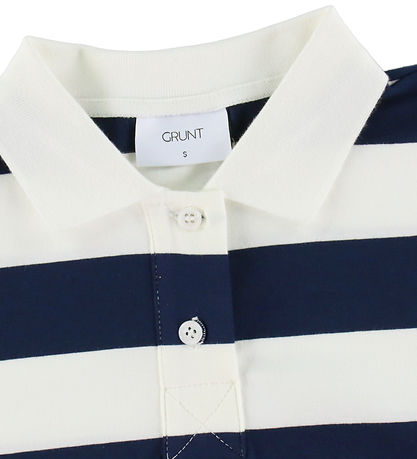 Grunt Polo shirt - GrAnte - Navy/White Striped