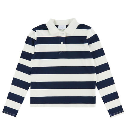 Grunt Polo shirt - GrAnte - Navy/White Striped