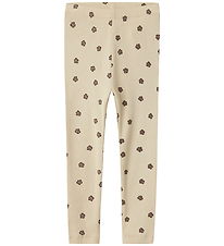 Name It Leggings - Rib - NmfLaikabna - Peyote m. Blommor