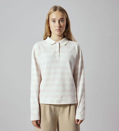 LMTD Poloskjorte - NlfKliva - Crystal Rosa/White Striper