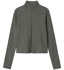 LMTD Cardigan - NlfLonja - Mörkgråmelerad
