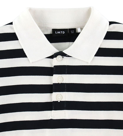 LMTD Polo Blouse - NlnKliva - Black/White Stripes