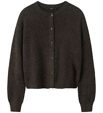 LMTD Cardigan - Stickad - Nej - NlfLodet - Chocolate Brown