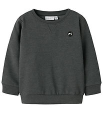 Name It Sweatshirt - Nej - NmmVimo - Mörkgråmelerad