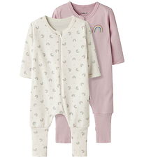 Name It Pyjamasdräkt - 2-pack - Nej - NbfNightsuit - Jet Ström/V