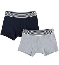 Petit Bateau Boxershorts - 2-pack - Marinblå/Gråmelerad