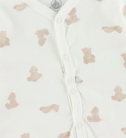 Petit Bateau Nightsuit - Marshmallow/Brown