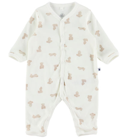 Petit Bateau Nightsuit - Marshmallow/Brown