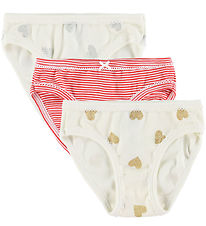 Petit Bateau Trosor - 3-pack - Vit/Röd