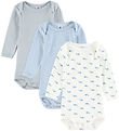 Petit Bateau Body l/ä - 3-pack - Blå/Vit