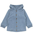 Mikk-Line Fleecepaita - Haalistunut Denim Melange