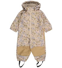 Mikk-Line Softshell Suit w. Fleece - Recycled - Doeskin w. Flowe
