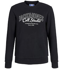 Jack & Jones Sweatshirt - JjMakoto - Black/BIG Tryck