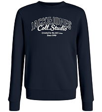 Jack & Jones Sweatshirt - JjMakoto - Sky Captain/BIG Tryck