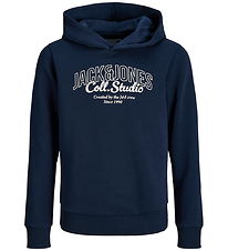 Jack & Jones Hoodie - JjMakoto - Sky Captain/BIG Tryck
