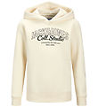 Jack & Jones Hoodie - JjMakoto - Antique White/BIG Print