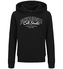 Jack & Jones Hoodie - JjMakoto - Black/BIG Tryck