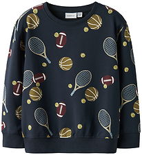 Name It Sweatshirt - NmmKeaton - Marinblå Blazer m. Tryck