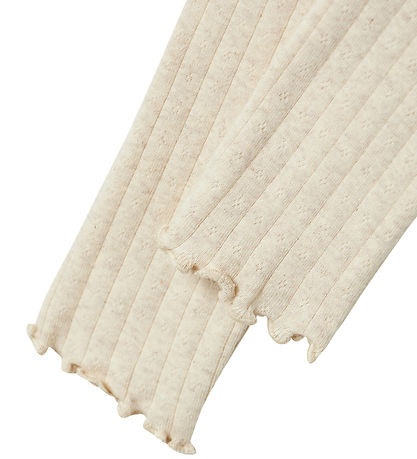 Name It Leggings - Rib - NmfLalla - Peyote Melange w. Pointelle
