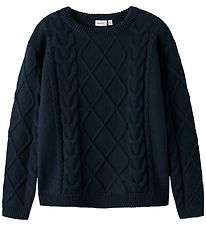 Name It Tröja - Stickad - NmmLyle - Marinblå Blazer