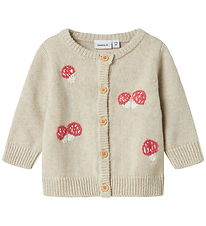 Name It Cardigan - Stickad - NbfLinie - Peyote Melange m. Tryck