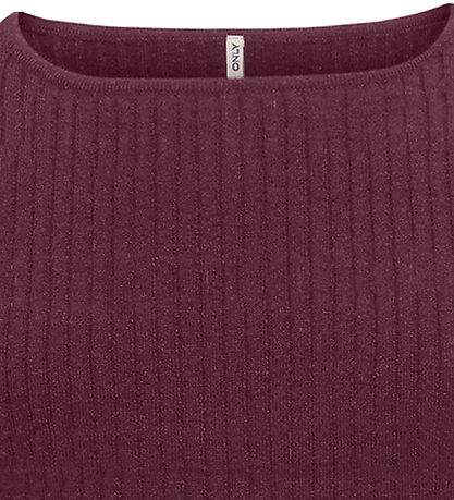 Kids Only Blouse - Knitted - Rib - KogIbi - Mauve Wine/Solid