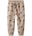 Name It Sweatpants - NmmKeonel - Simply Taupe w. Print