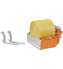 Bruder Tractor loading box w. 1 Round bale - 02353