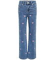 Kids Only Jeans - KogJuicy - Light Blue Denim/Rosa Heart Embroid