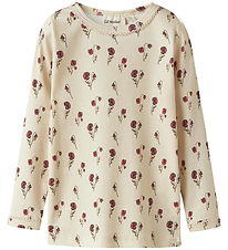 Lil' Atelier Tröja - Rib - NmfLavo - Turtledove m. Blommor