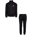 Jordan Tracksuit - Cardigan/Sweatpants - Black w. Red