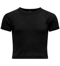 Kids Only T-shirt - KogBina - Rib - Black
