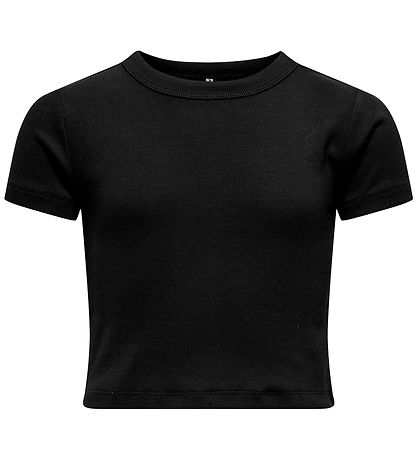 Kids Only T-Shirt - KogBina - Rib - Schwarz