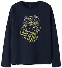 Name It Blouse - NkmVux - Navy Blazer/Longbeach Skateboard