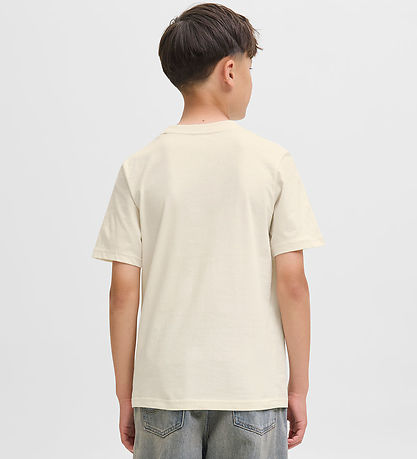 Jack & Jones T-shirt - JorSkull - Nature/Antique White w. Print