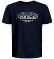 Jack & Jones Stuttermabolur - JjMakoto - Sky Captain/BIG Prentað