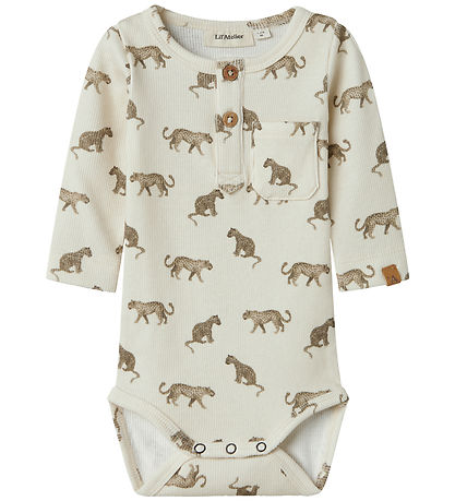 Lil' Atelier Bodysuit l/s - Rib - Slim - NbmLavo - Turtledove